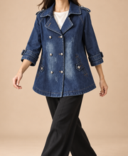 Denim Cape Coat