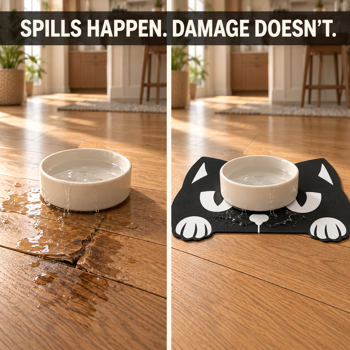 Spooky Spill-Proof Pet Mat