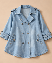 Denim Cape Coat
