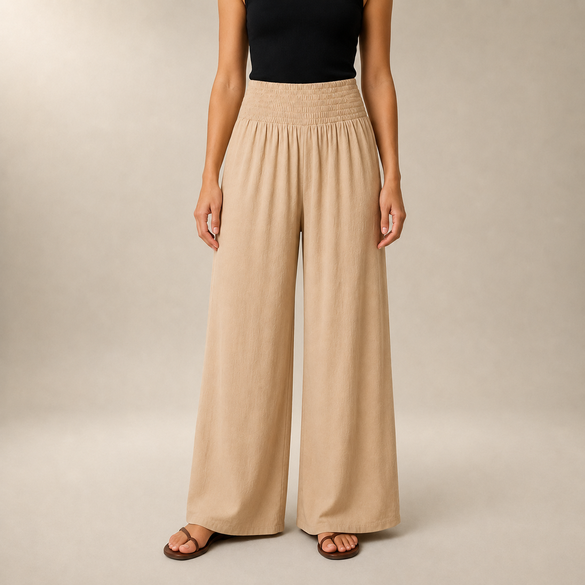 The Amalfi Smocked Wide-Leg Pant