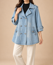 Denim Cape Coat