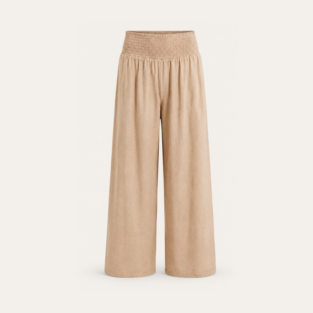 The Amalfi Smocked Wide-Leg Pant