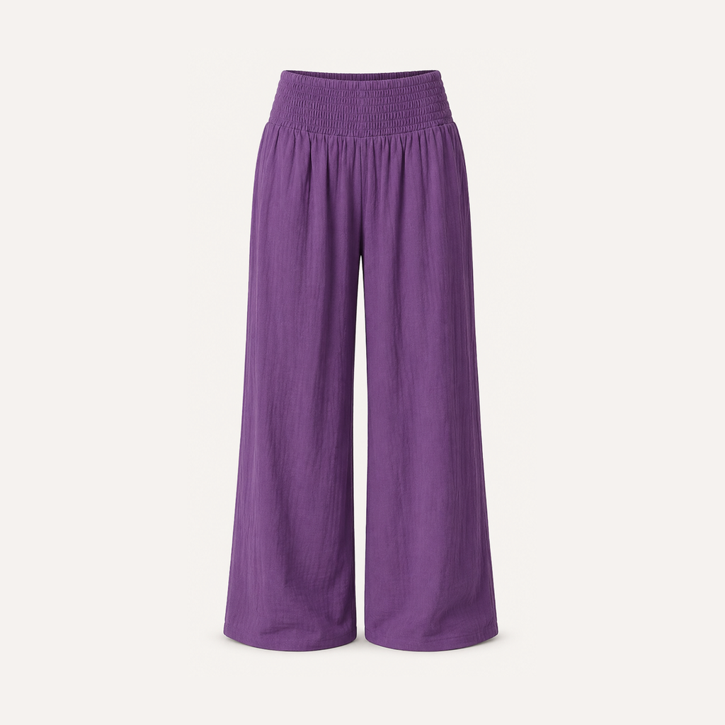The Amalfi Smocked Wide-Leg Pant