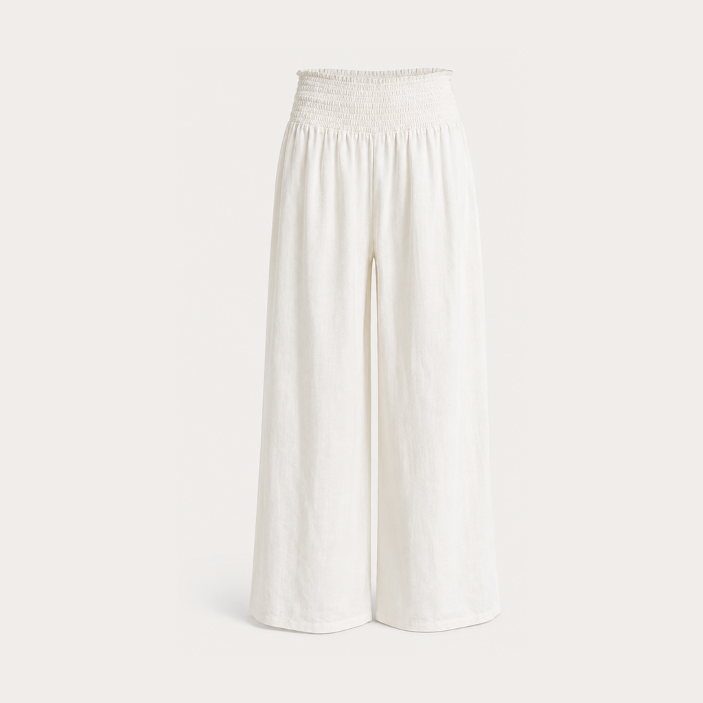 The Amalfi Smocked Wide-Leg Pant