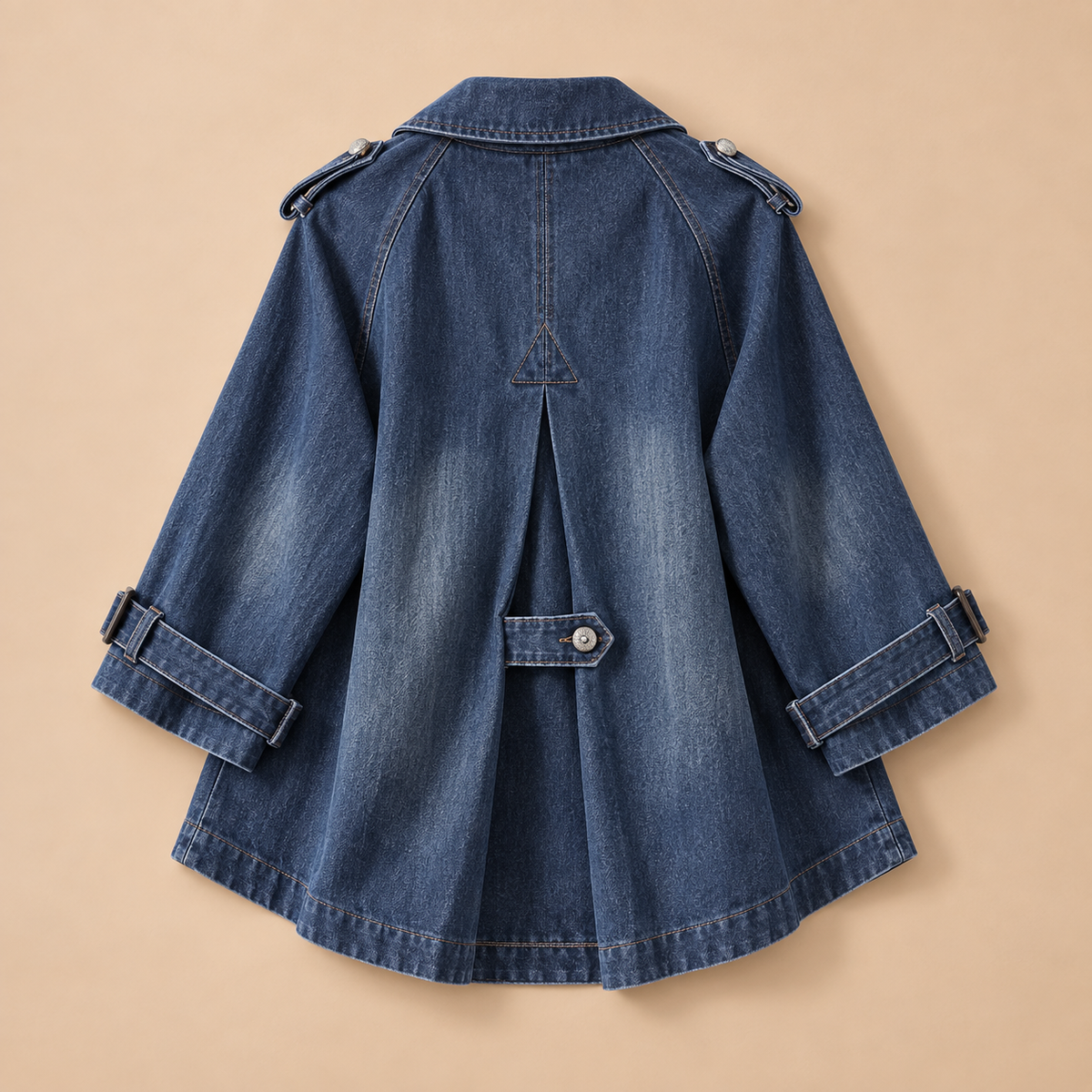 Denim Cape Coat